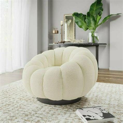 boucle pumpkin chair